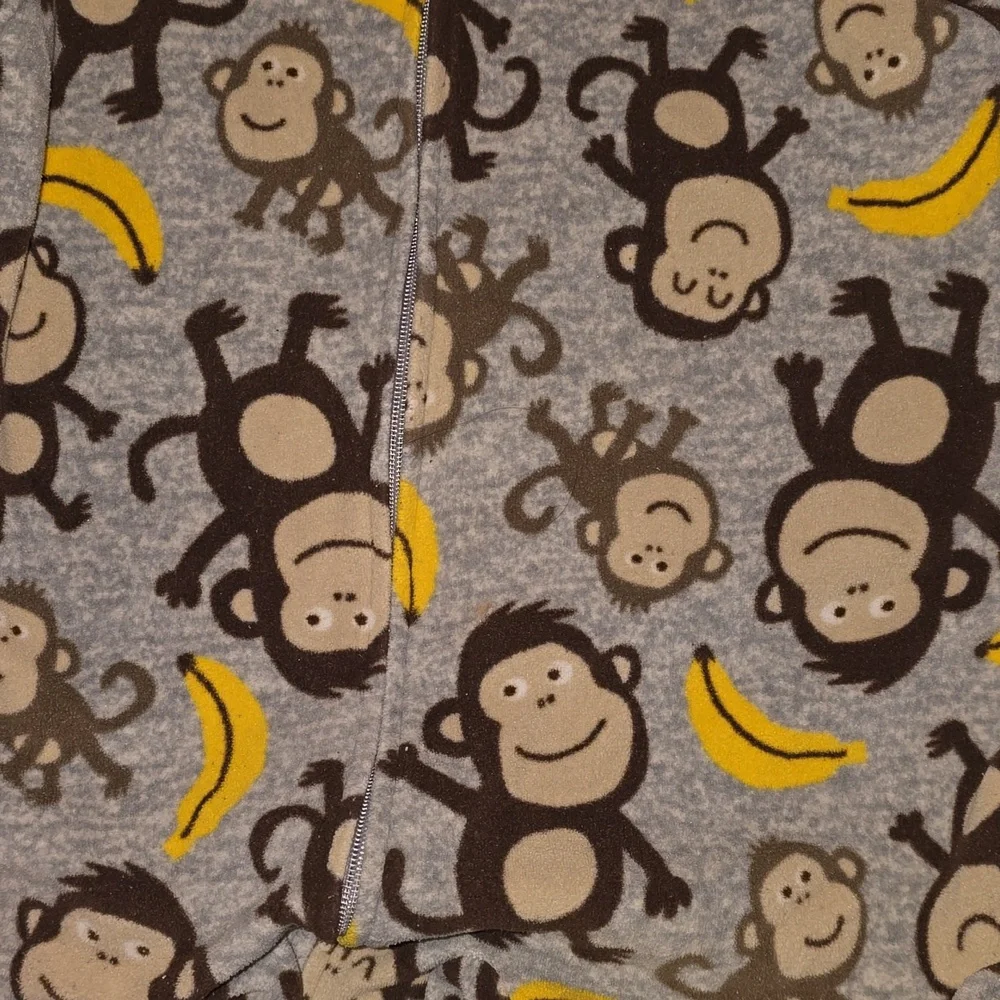 Carters Infant Monkey Fleece Sleeper 12 M